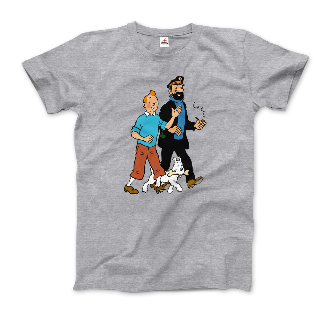 Tintin, Snowy and Captain Haddock Artwork T-Shirt