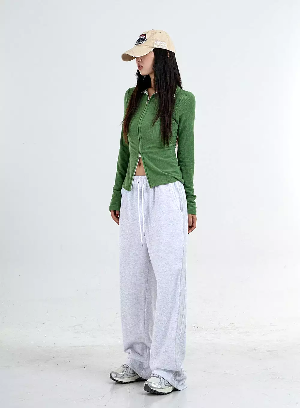 Two Side Straps Wide Track Pants Unisex CO05