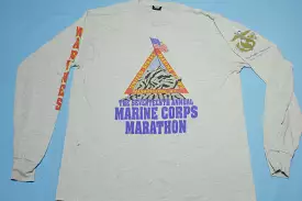 US Marine Corps 1992 Vintage 90s The Peoples Marathon Washington DC Long Sleeve Tee