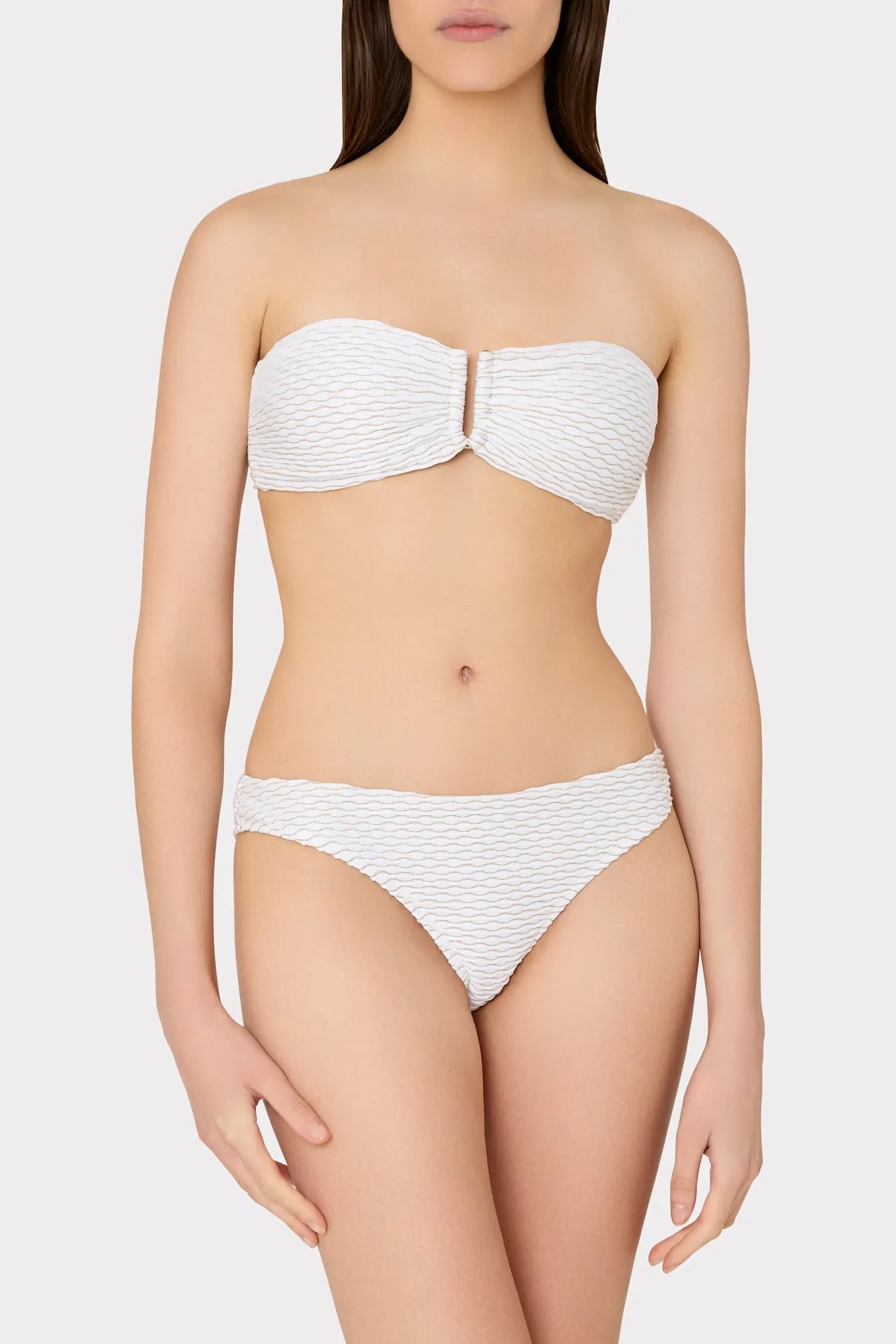 Verone Texture Waves Bandeau Top