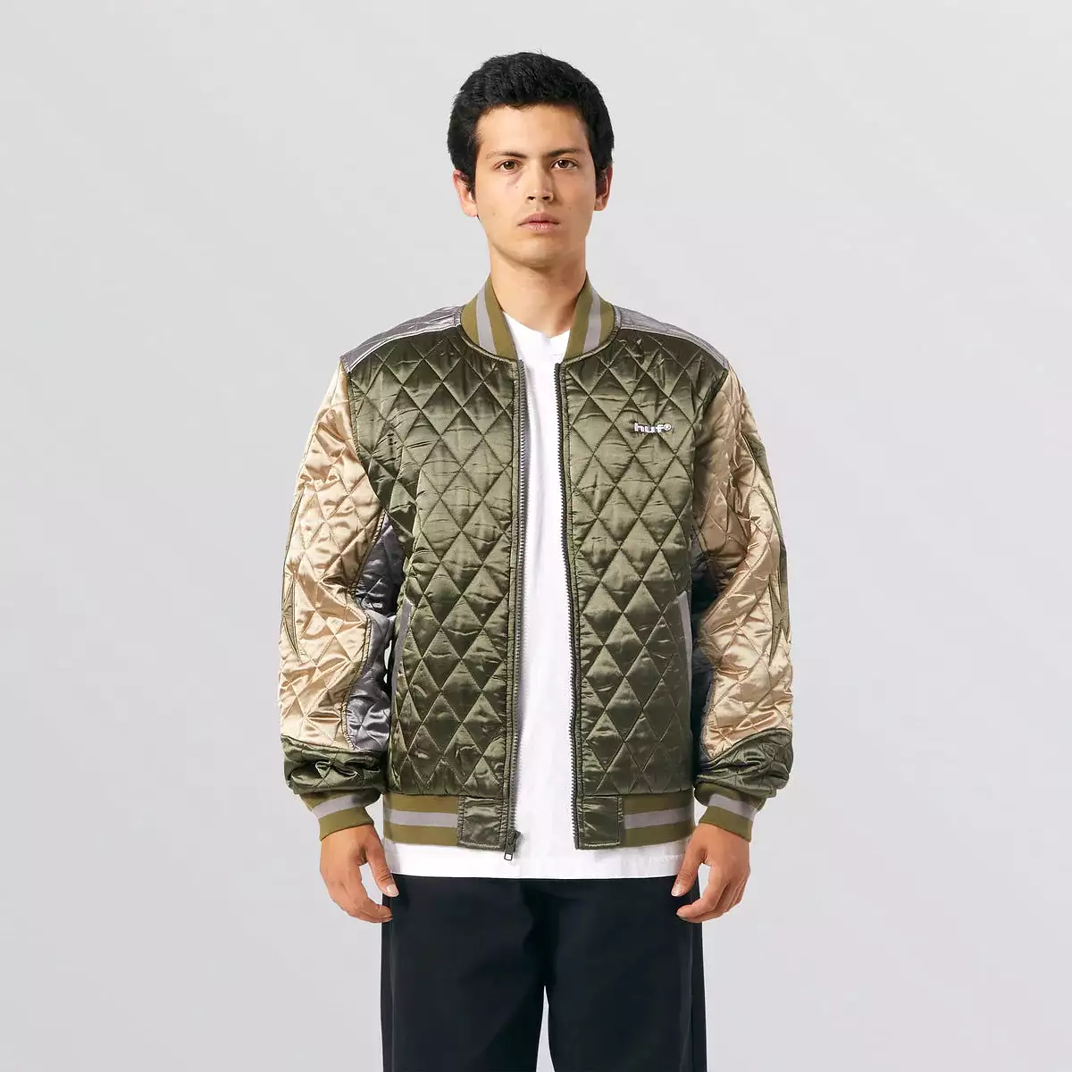 VESTE HUF LIGHTINING BOMBER OLIVE