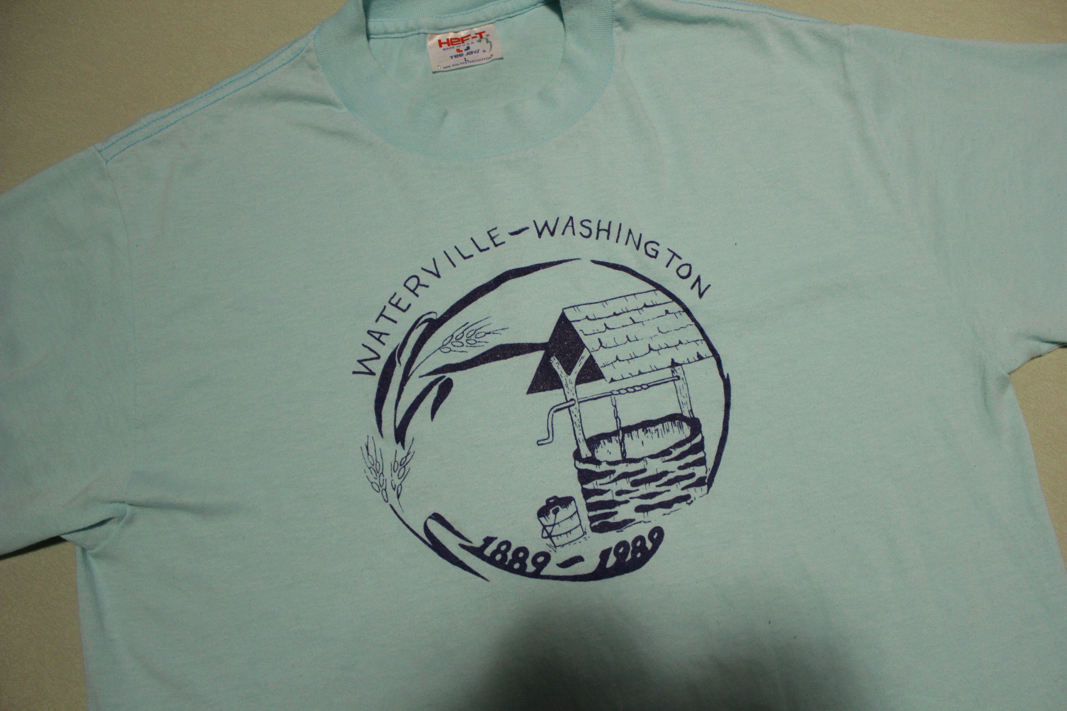 Waterville Washington Vintage 1989 Hef-T Made in USA Tee Jays Vintage T-Shirt