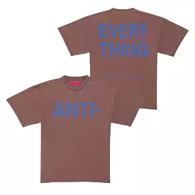 Wrathboy Anti Everything Vintage Brown Tee