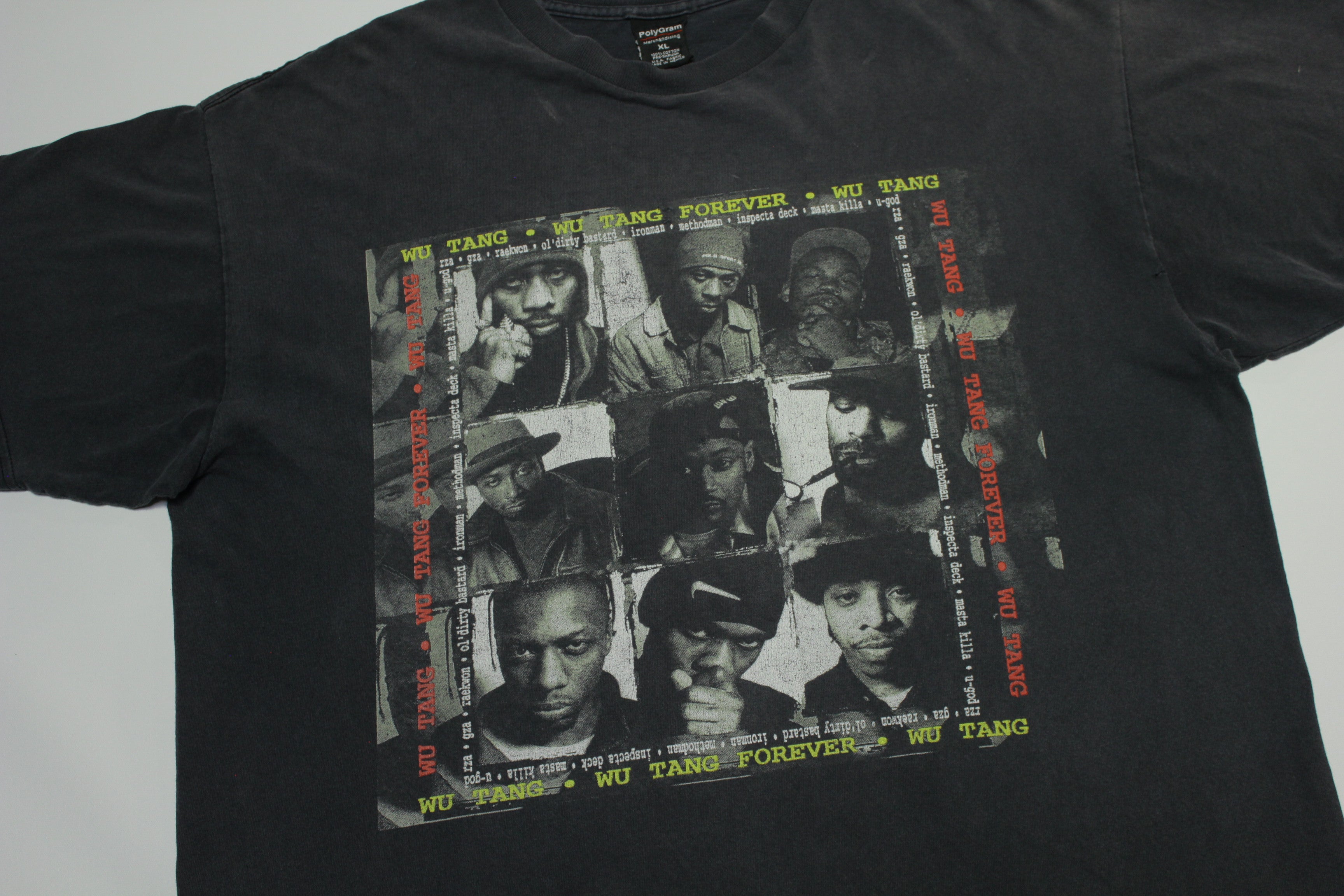 Wu-Tang Clan Forever Original 90's Polygram Ol' Dirty Bastard Method Man Vintage Rap Tee T-Shirt